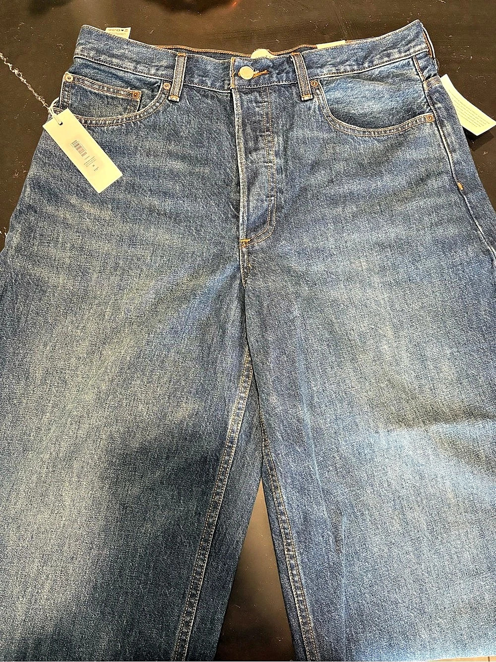 Denim forum 003 relaxed lo baggy jeans color be about dark blue
